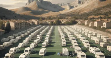 Alpes-de-Haute-Provence. Sisteron : 90 caravanes installées sur le stade de rugby à la Chaumiane – Le Dauphiné Libéré