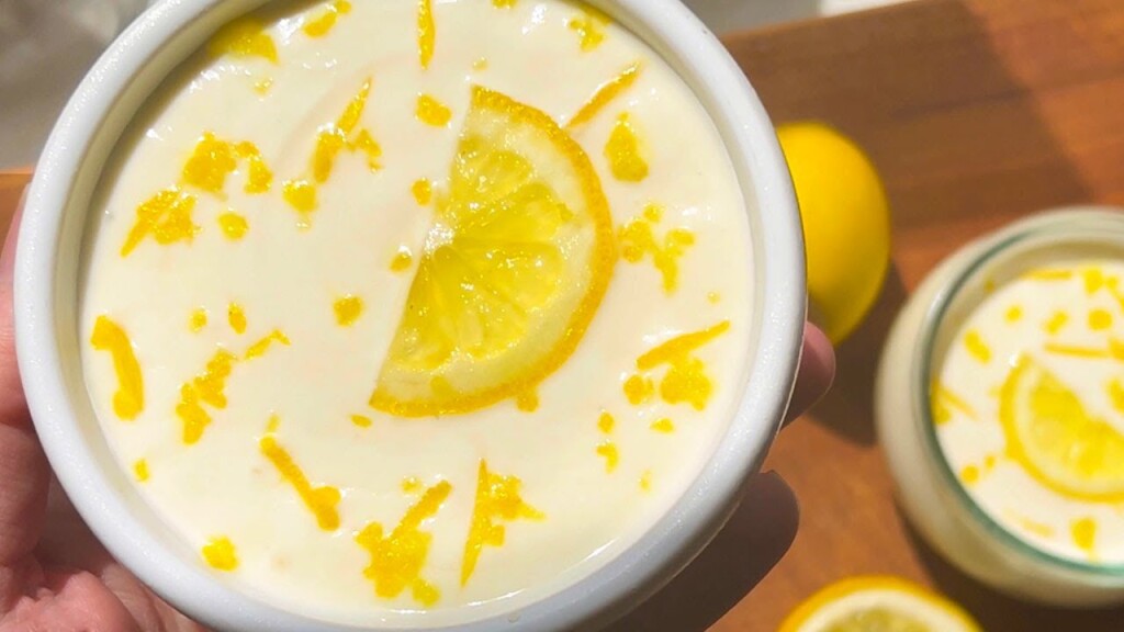 Dessert Citron Sans Cuisson🍋 Sans Farine : 5 ingrédients / Frais et Léger !