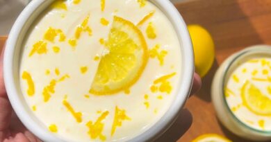 Dessert Citron Sans Cuisson🍋 Sans Farine : 5 ingrédients / Frais et Léger !