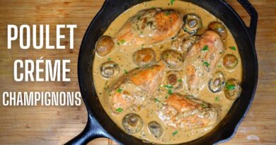 POULET SAUCE CRÉMEUSE AUX CHAMPIGNONS — FOOD IS LOVE