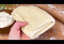 Pâte feuilletée maison au yaourt prête en 5 min ! Sans repos ! Juste incroyable !