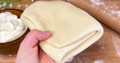 Pâte feuilletée maison au yaourt prête en 5 min ! Sans repos ! Juste incroyable !