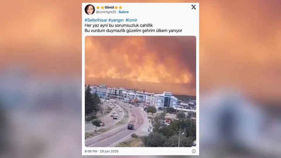 Turquie : un incendie se propage avec le vent et menace des habitations dans l’ouest du pays (vidéos)