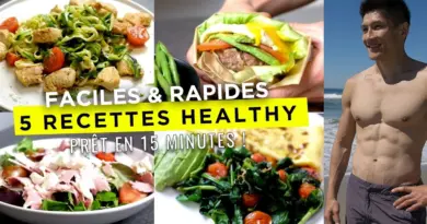 5 RECETTES HEALTHY FACILES POUR MAIGRIR (prêt en 15 minutes !)