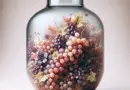 9934673 Vase En Verre Cameo Raisins 39X16cm