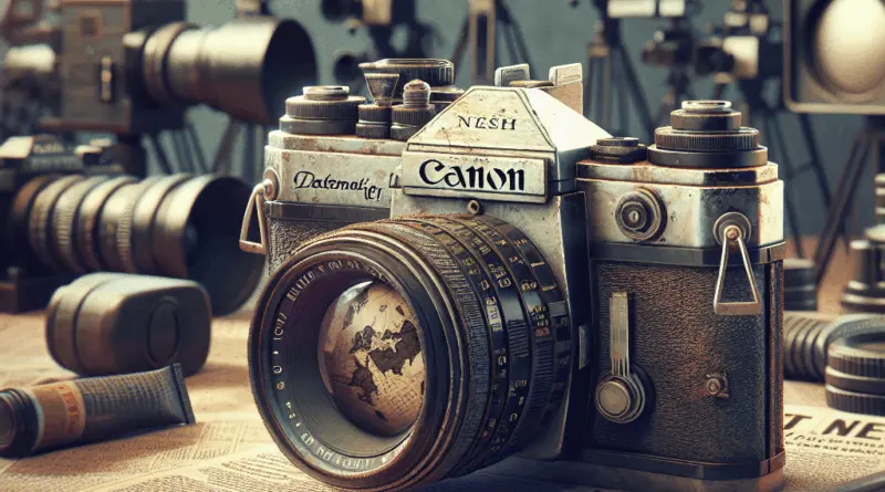 Appareil photo argentique Canon Datematic en mauvais état