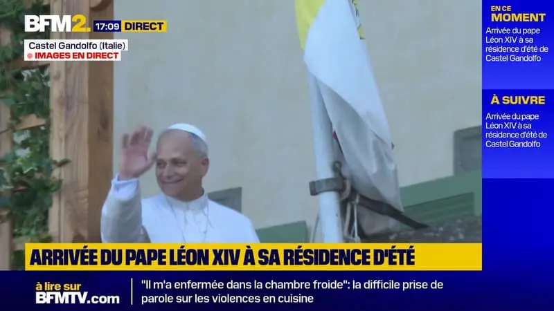 Arrivée du pape Léon XIV à sa résidence d’été de Castel Gandolfo
