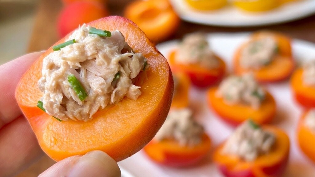 Bouchées Abricots à la Crème de Thon 🧡Recette 5 ingrédients / Entrée Minute