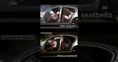 Car Crash Test with and without seat belts