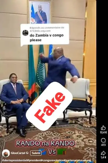 Ces vidéos virales  manipulées par l’IA ne montrent pas une bagarre entre Félix Tshisekedi et ses homologues africains 