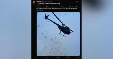 «C’était fou» : des milliers de dollars largués depuis un hélicoptère pour respecter la dernière volonté d’un défunt (vidéo)
