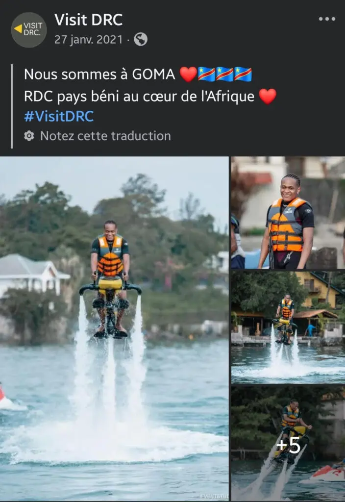 Contexte : cette image montre Innoss’B à Goma en 2021 et non 2025