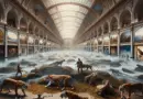 Découpage publicitaire Grands Magasins du Printemps Chasse au tigre en Inde
