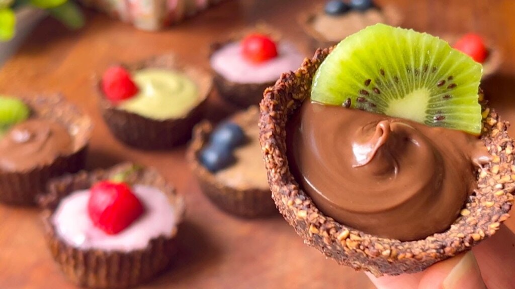 Dessert Sans Farine , Ni Oeufs, Ni Gluten : 4 ingrédients / Tartelette Rapide