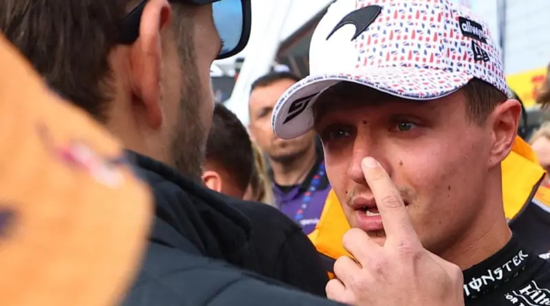 Formule 1 : Lando Norris touché au visage après la chute d’un photographe (vidéo)