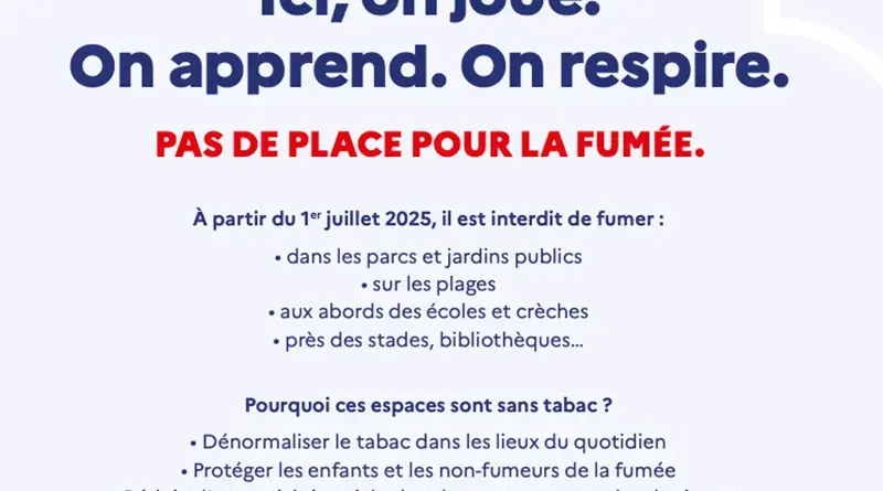 Interdiction de fumer dans de nouveaux espaces publics