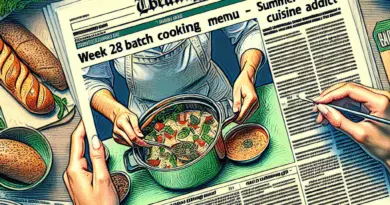 Menu de Batch cooking Semaine 28 – Mois de Juillet – Eté #3 bis – Cuisine Addict