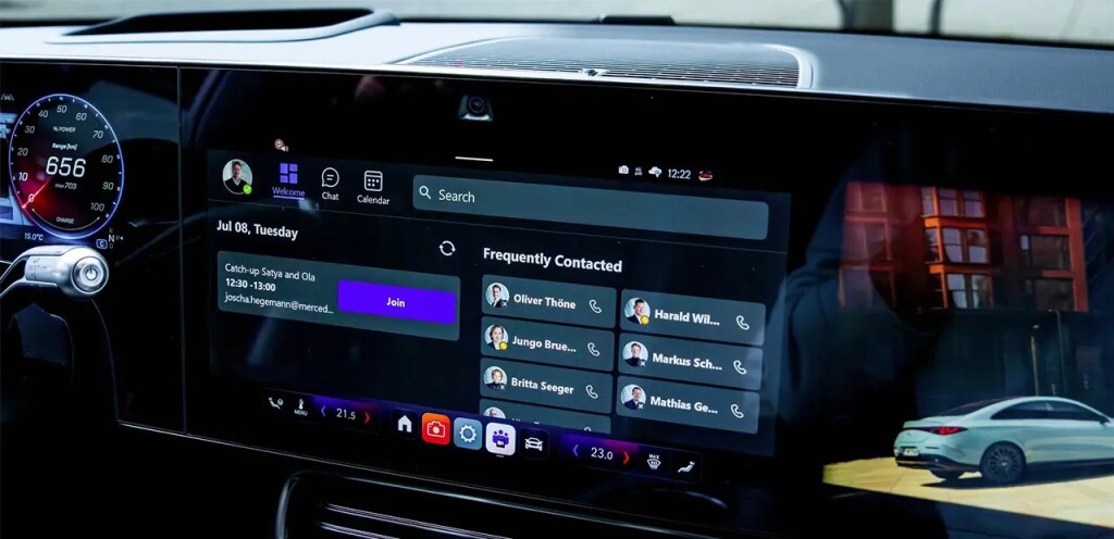 Mercedes-Benz intègre Teams et Copilot à l’OS de ses voitures