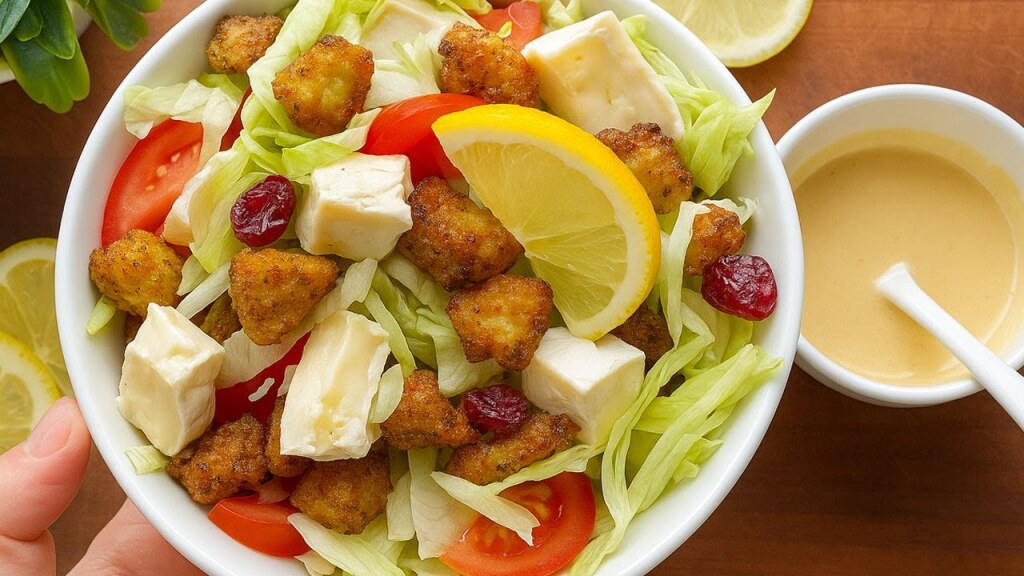 Salade Poulet Croustillant au Brie / Facile, Rapide et Irrésistible !