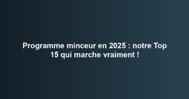 Programme minceur en 2025 : notre Top 15 qui marche vraiment !