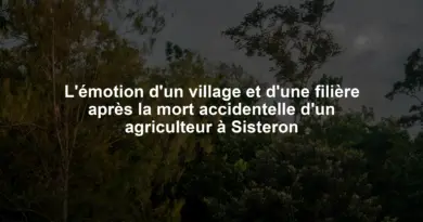 L’émotion d’un village et d’une filière après la mort accidentelle d’un agriculteur à Sisteron