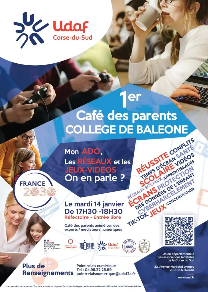 1er Café des parents – Mardi 14/01/25 à 17h30