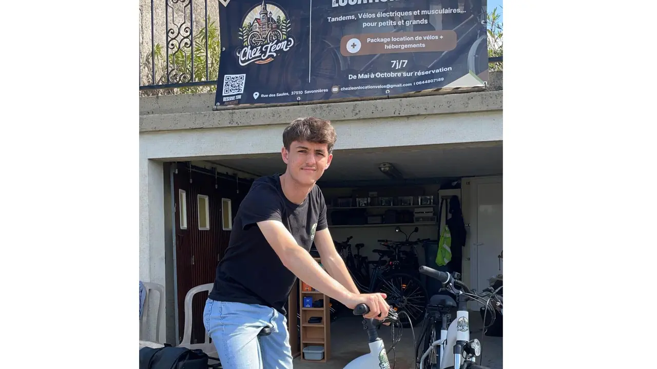 À 20 ans, il monte sa boîte de location de vélos à Savonnières