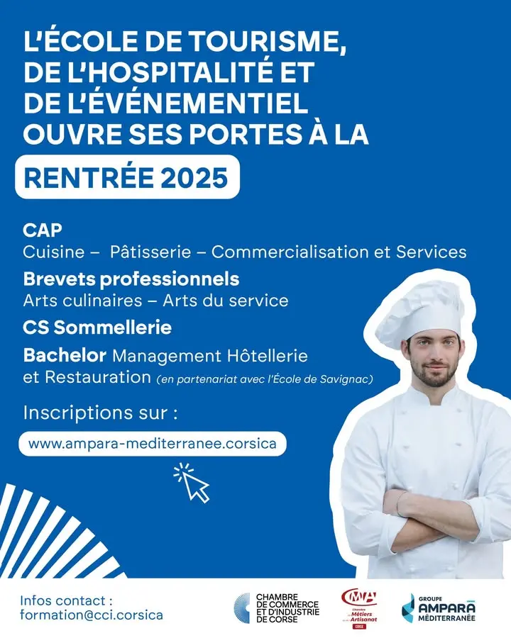 🎓 À partir de la rentrée 2025, l’École du Tourisme, de l’Hospitalité et de l’Événementiel d’Ajaccio proposera une offre de forma...