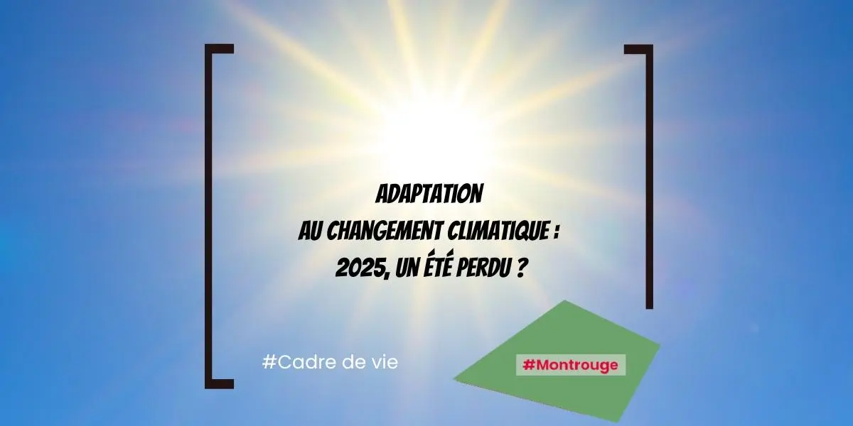 Adaptation au changement climatique : 2025, un été perdu ? - Site officiel du Parti Socialiste de Montrouge (92)