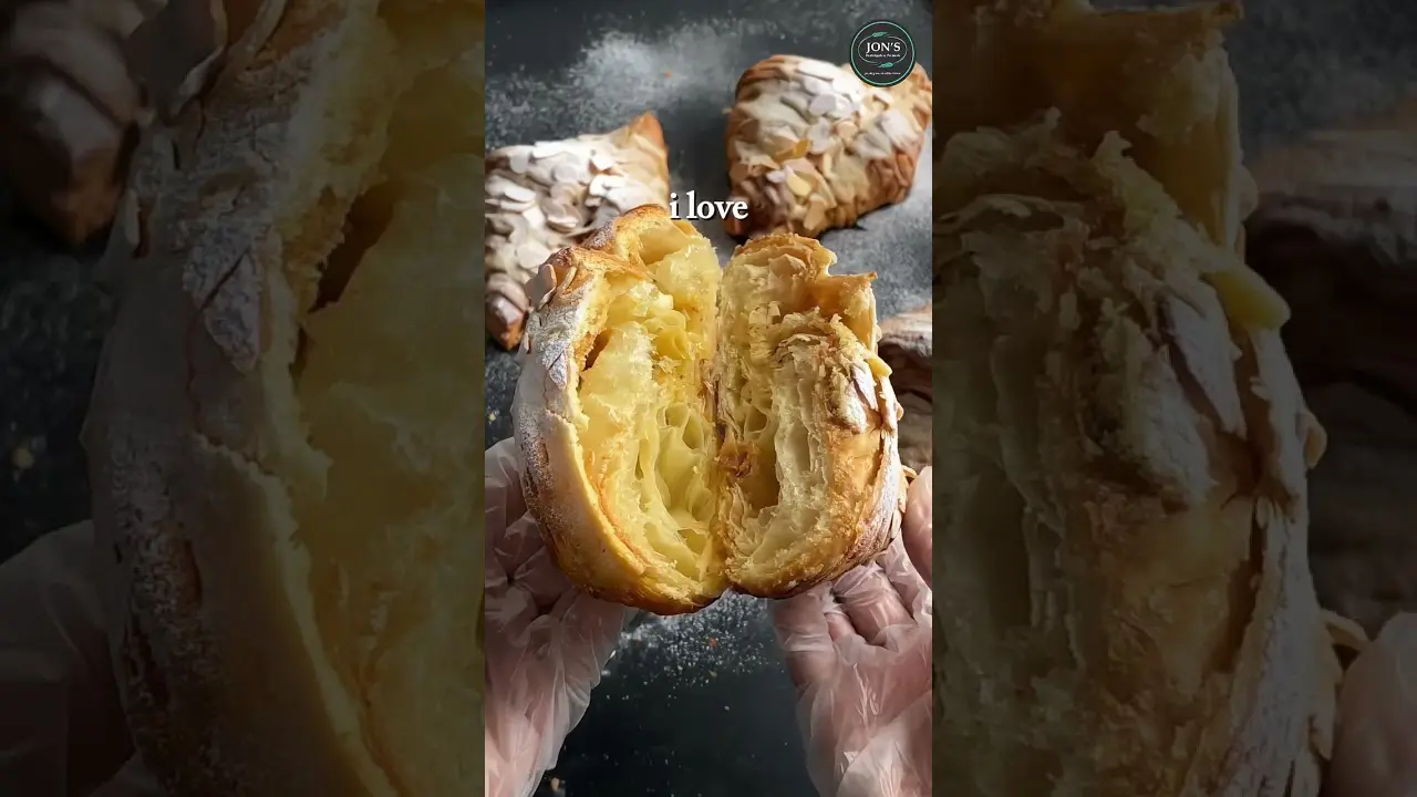 Almond croissant ✨ #jons_bakery #kulinerlampung #croissant #oleholehlampung