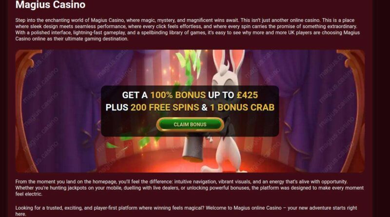 Critique des bonus de bienvenue chez Magius Casino