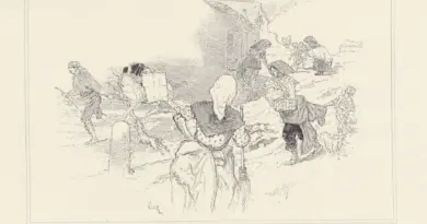 Daniel Vierge: Au pays de don Quichotte (1901): Scène dans une rue de Ruidera