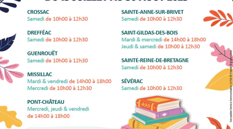 [BIBLIOTHÈQUES] Horaires d’ouverture