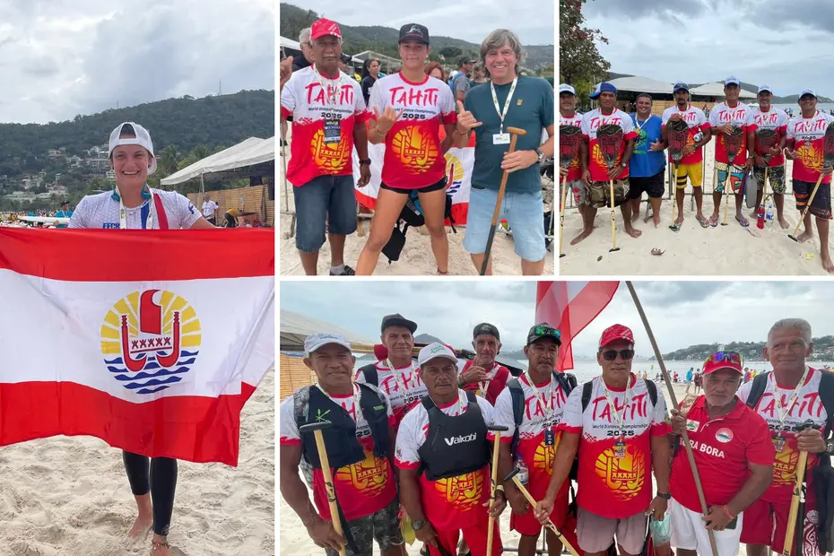 BRESIL 2025 JOUR 1. 4 médailles d'or et 2 en argent pour Tahiti aux championnats du monde de va'a