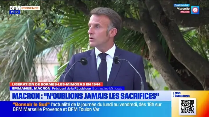 Bormes-les-Mimosas : Emmanuel Macron présent pour les commémorations