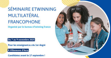 Candidatez pour le séminaire eTwinning multilatéral francophone à Villeneuve d’Ascq !
