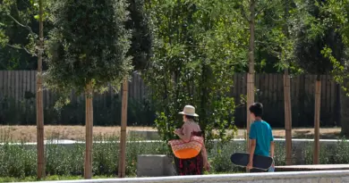 Ces Lyonnais peuvent camper dans un parc de la ville pour échapper à la canicule
