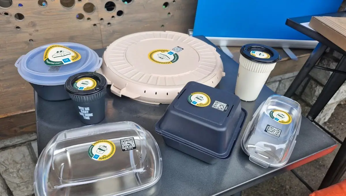 Cette pizzeria du Bourget-du-Lac propose des boîtes en plastique pour réduire les déchets de la vente à emporter - ici