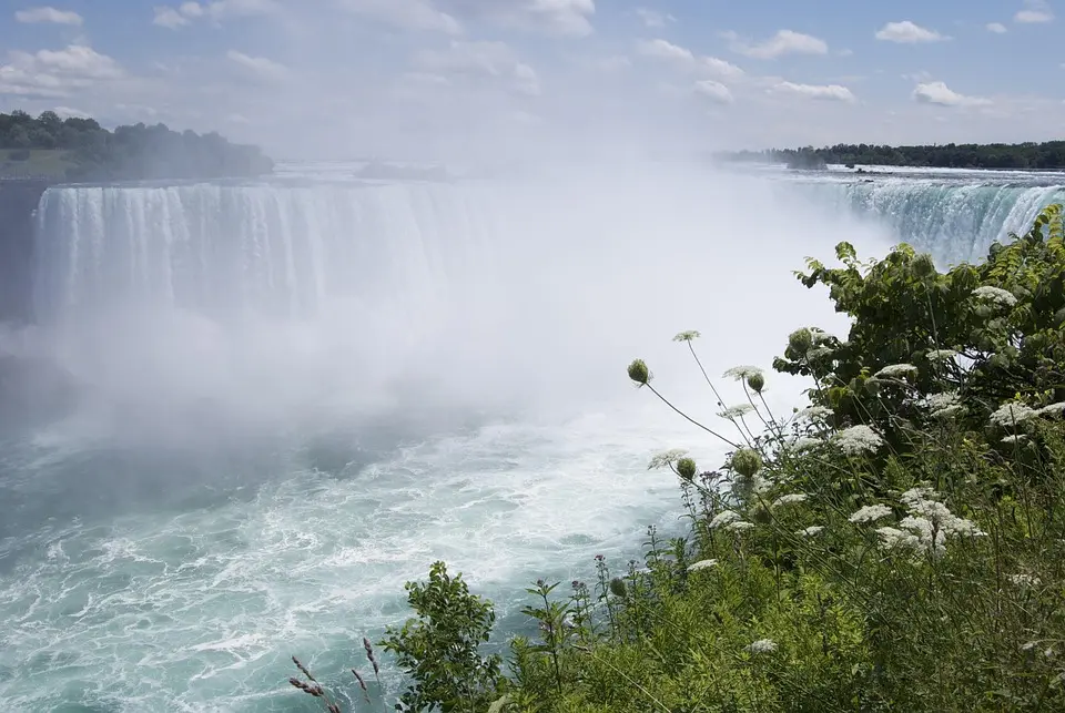 Canada, nature, mountains, Niagara Falls, Northern Lights, maple leaf, cityscape