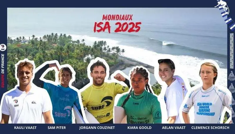 Championnat du monde de surf : trois Polynésiens dans l’équipe de France menée par Kauli Vaast