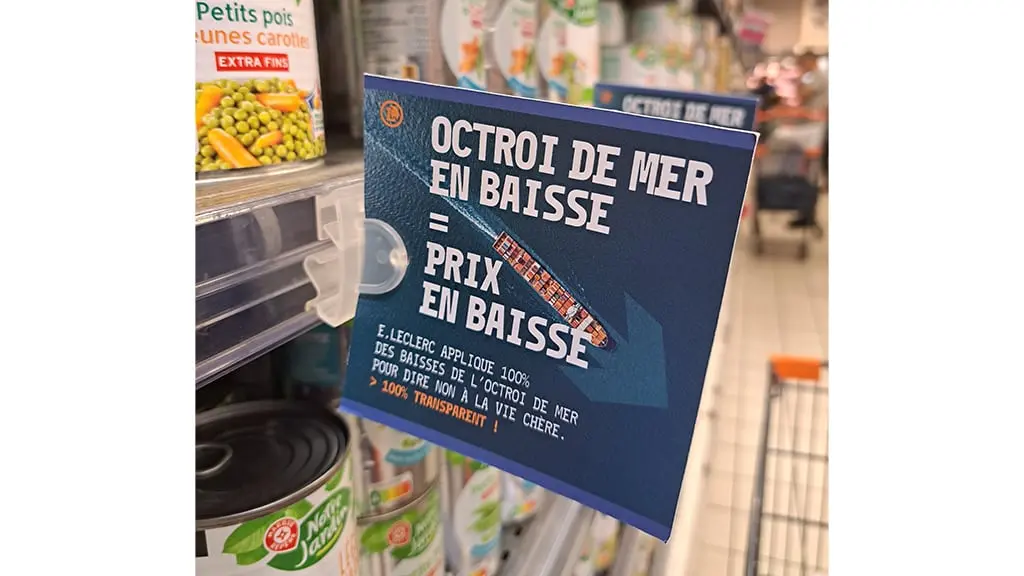 Leclerc, octroi de mer