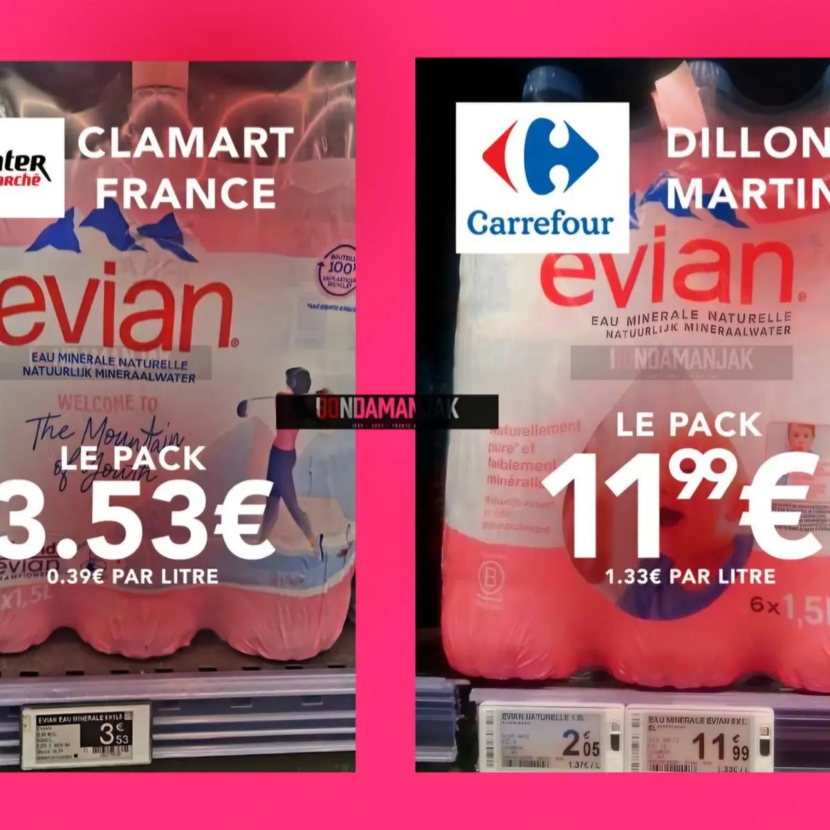 Comment Bernard Hayot peut-il ouvrir sa GUEULE de béké à propos de la vie chère quand il vend en Martinique un pack d’Evian 3,4 fois plus cher qu’à Paris ?