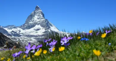 Switzerland, Alps, Matterhorn, lake, mountains, Swiss flag, Geneva