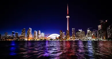 Canada, nature, mountains, Niagara Falls, Northern Lights, maple leaf, cityscape