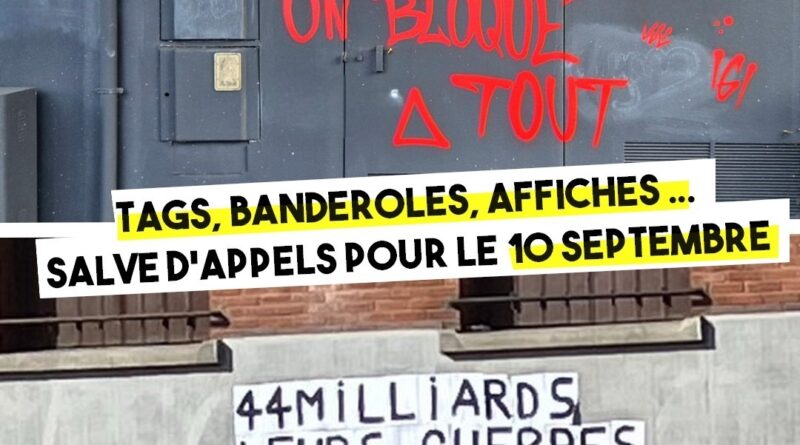 Dans toute la France : salve d'appels au 10 septembre