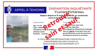 Disparition inquiétante à la Soufrière : Florian Pichereau retrouvé sain et sauf