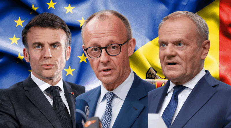Le trio entend exprimer son "soutien à l’indépendance, à la souveraineté, à l’intégrité territoriale de la Moldavie" - Crédits : Conseil européen
