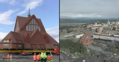 En Suède, première journée réussie pour le déplacement de l'église de Kiruna