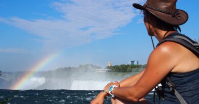 Canada, nature, mountains, Niagara Falls, Northern Lights, maple leaf, cityscape