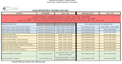 Faculté de Droit et de Science Politique de Corse | Università di Corsica Pasquale Paoli